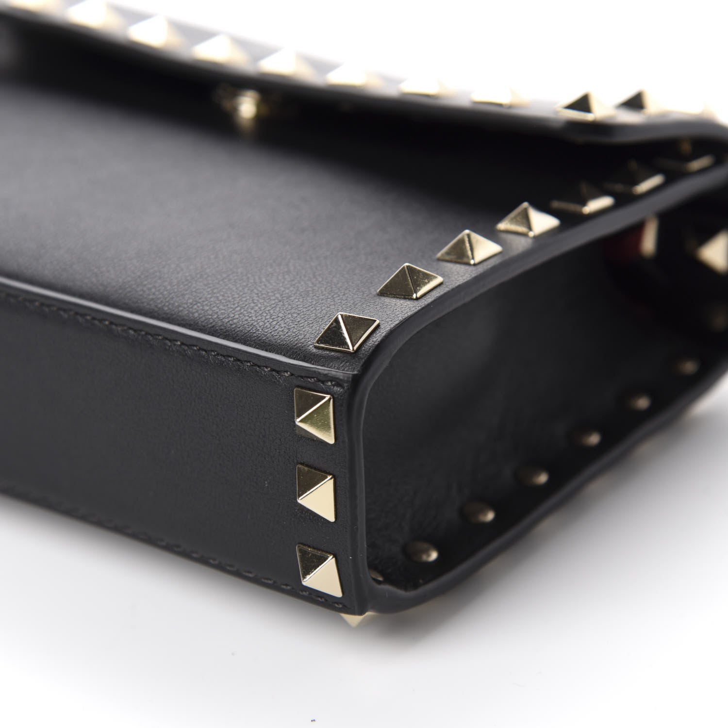 Valentino Garavani Vitello Rockstud Flap Crossbody Bag Black 7 of 9