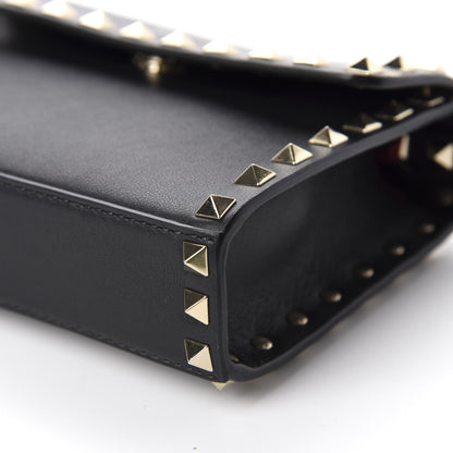 Valentino Garavani Vitello Rockstud Flap Crossbody Bag Black 7 of 9