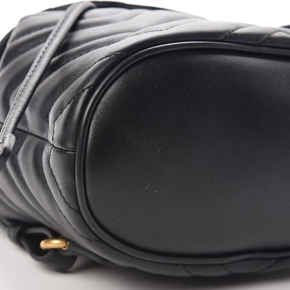 Gucci Calfskin Matelasse GG Marmont Flap Backpack Black 8 of 9