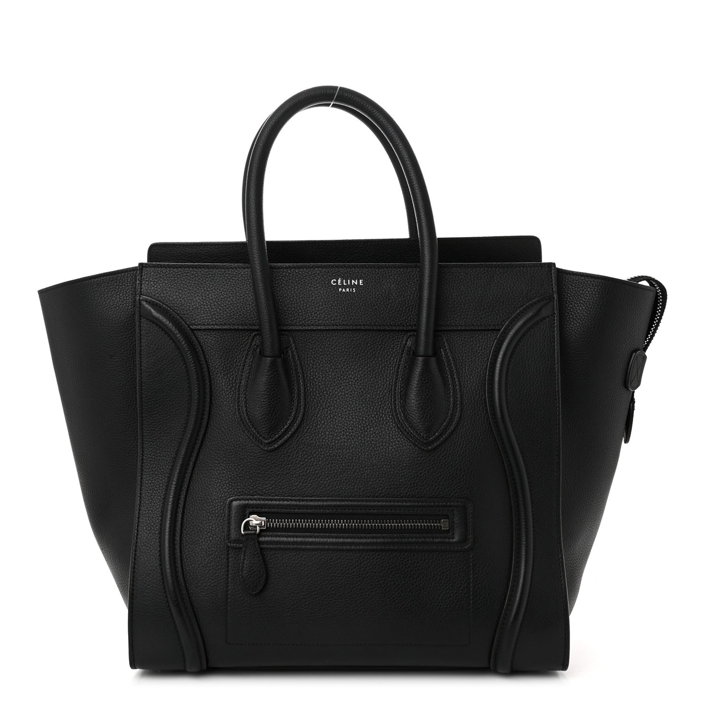 Drummed Calfskin Mini Luggage Black