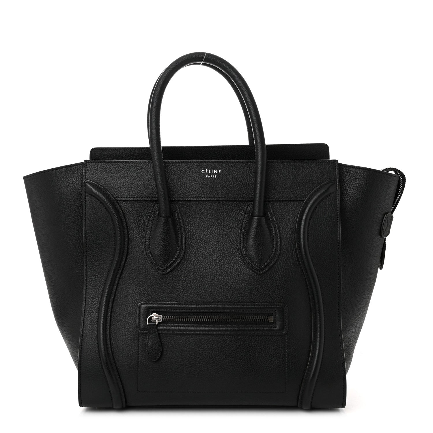 Celine Drummed Calfskin Mini Luggage Black 1 of 10