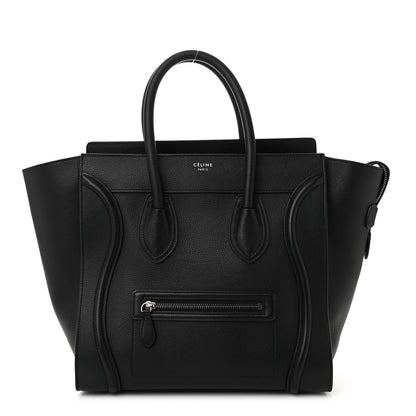 Celine Drummed Calfskin Mini Luggage Black 1 of 10