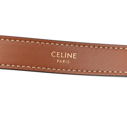 Celine Canvas Calfskin Ava Triomphe Shoulder Bag White 6 of 11