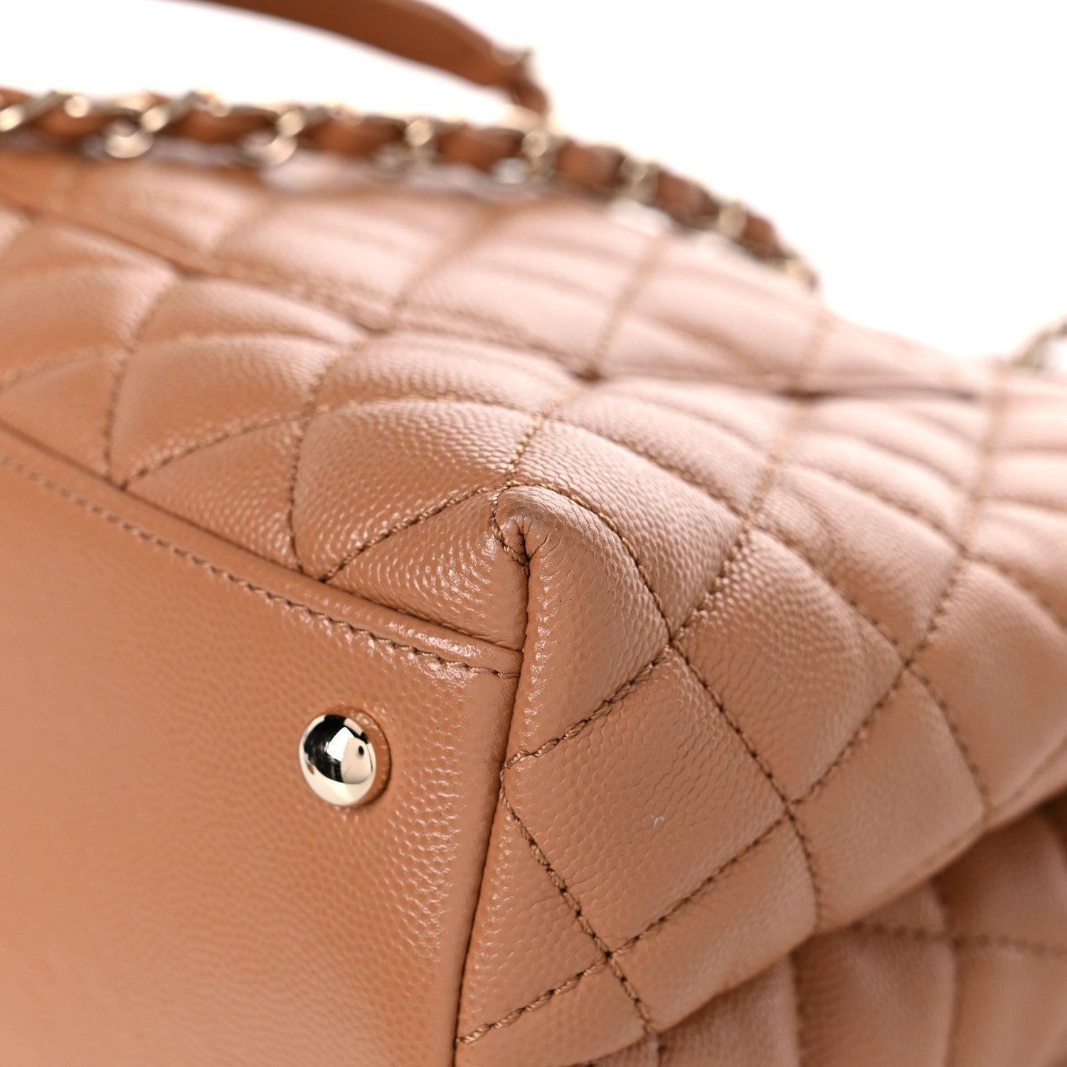 Chanel Caviar Quilted Small Coco Handle Flap Brown 11 of 11