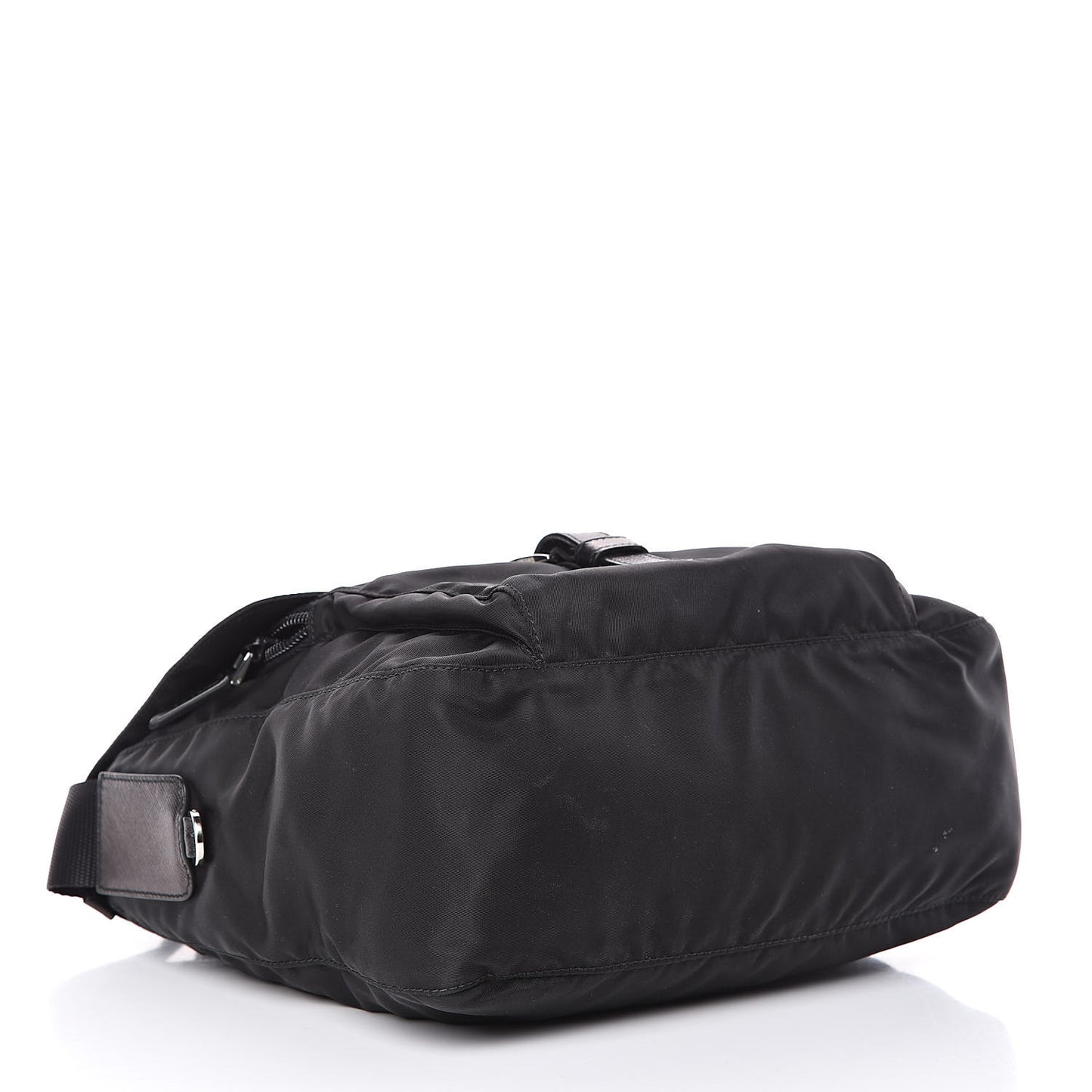 Tessuto Nylon Saffiano Messenger Bag Black