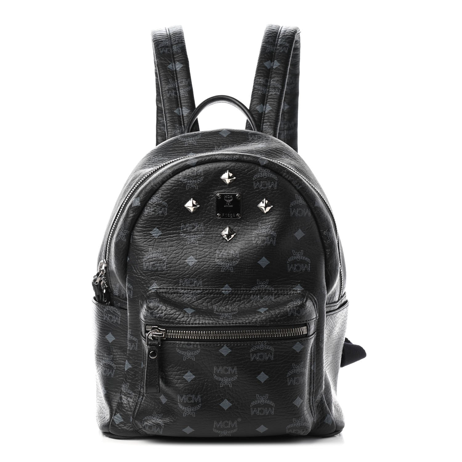 MCM Visetos Small Sprinkle Stud Stark Backpack Black 1 of 4