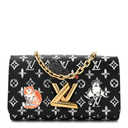 Louis Vuitton Catogram Twist Chain Wallet Black 1 of 12