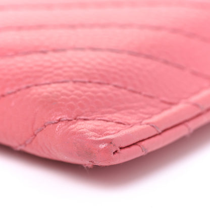Chanel Caviar Chevron Quilted Card Holder Pink 11 of 16