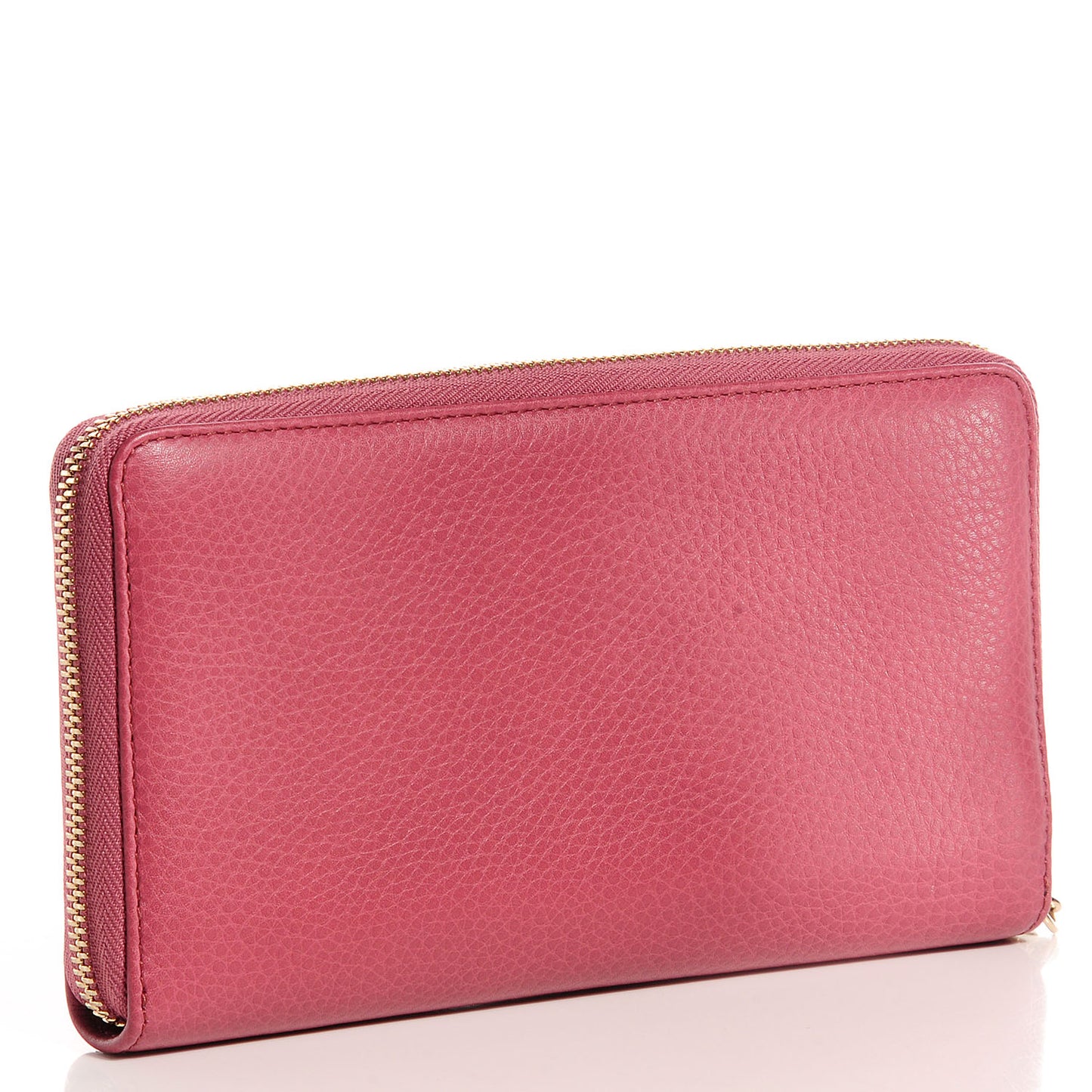 Calfskin Large Soho Zip Around Wallet Pink