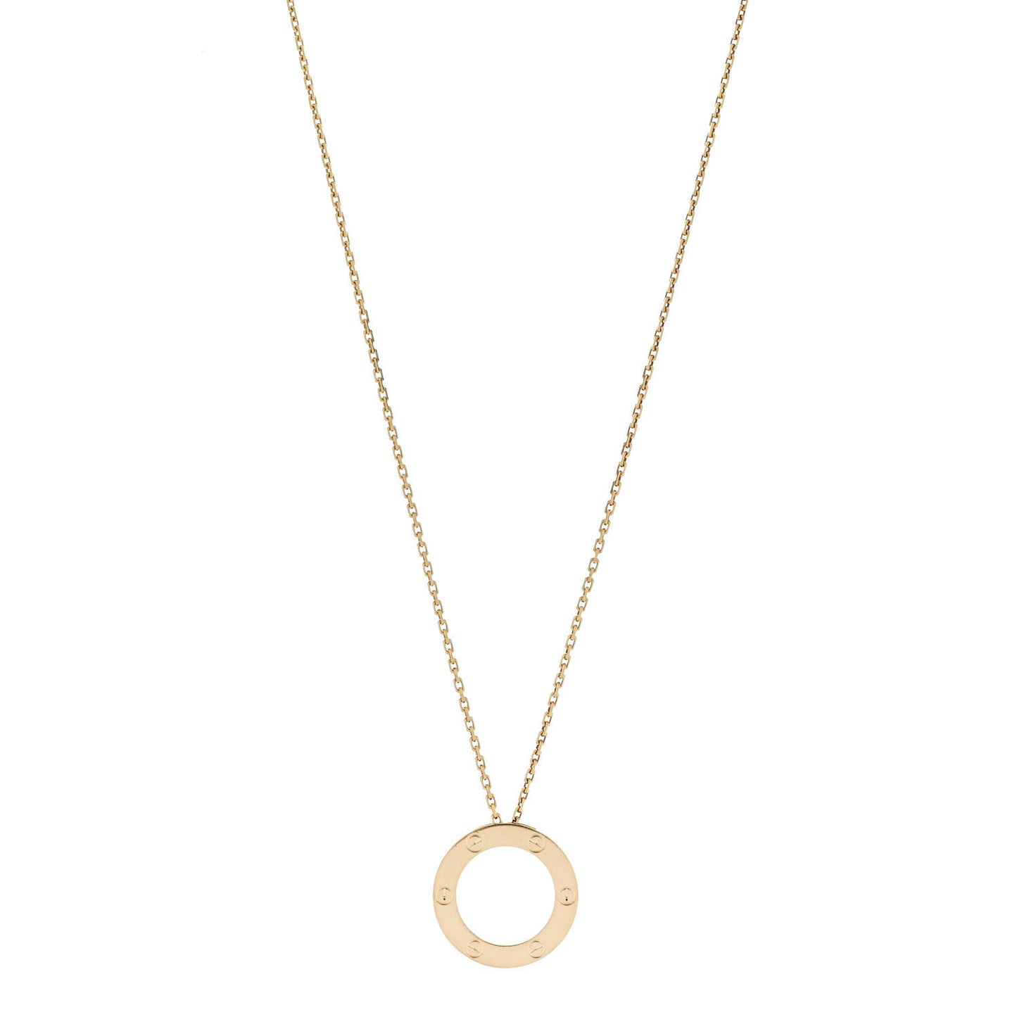 18K Yellow Gold LOVE Pendant Necklace