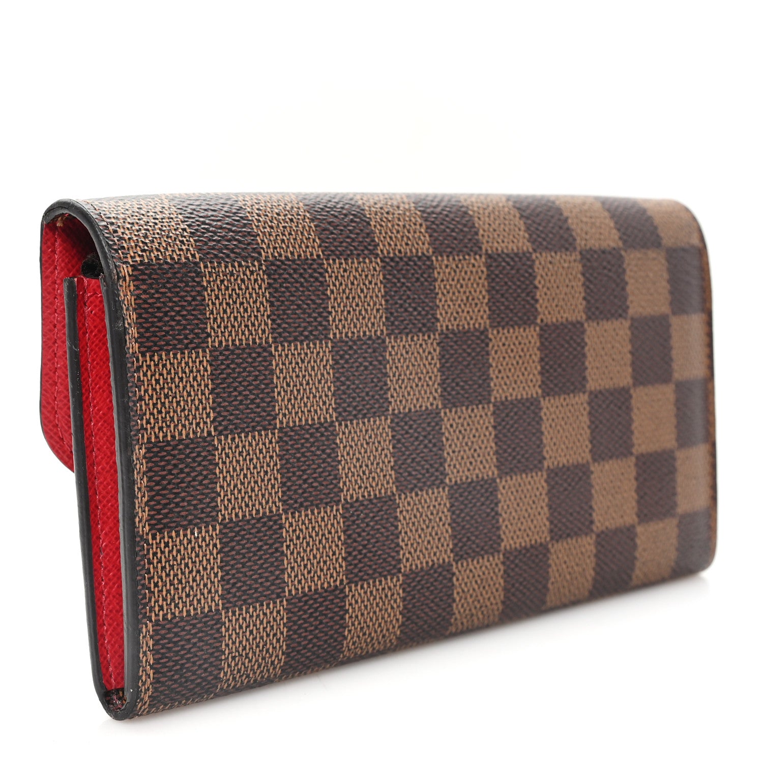 Louis Vuitton Damier Ebene Emilie Wallet Red 3 of 7