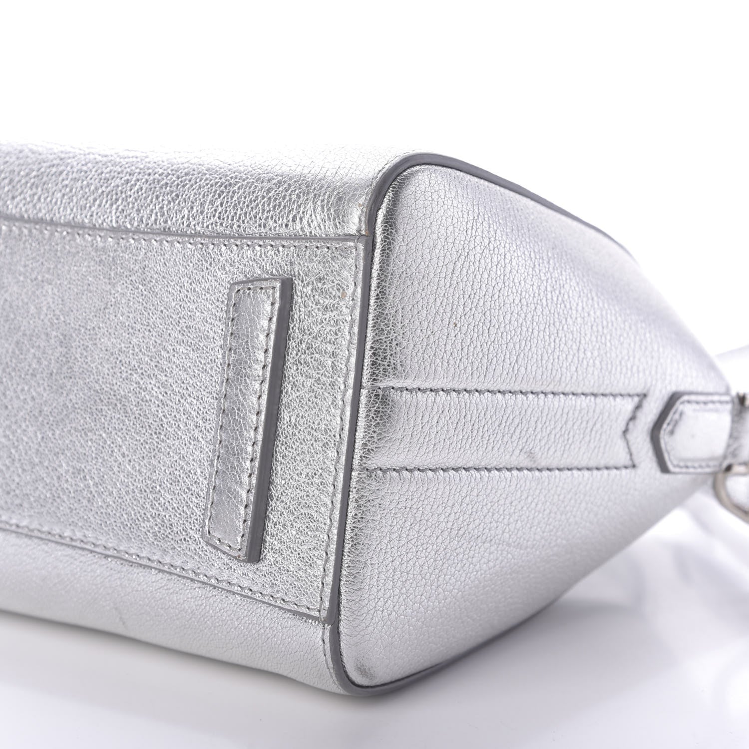 Givenchy Metallic Sugar Goatskin Mini Antigona Silver 7 of 11