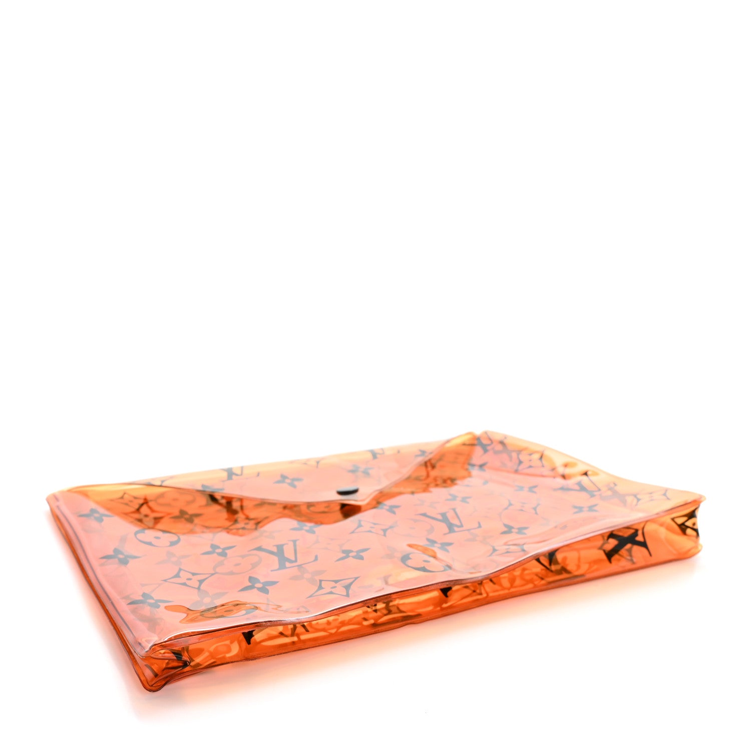 Louis Vuitton PVC Monogram Printed Envelope Pouch Orange 4 of 6