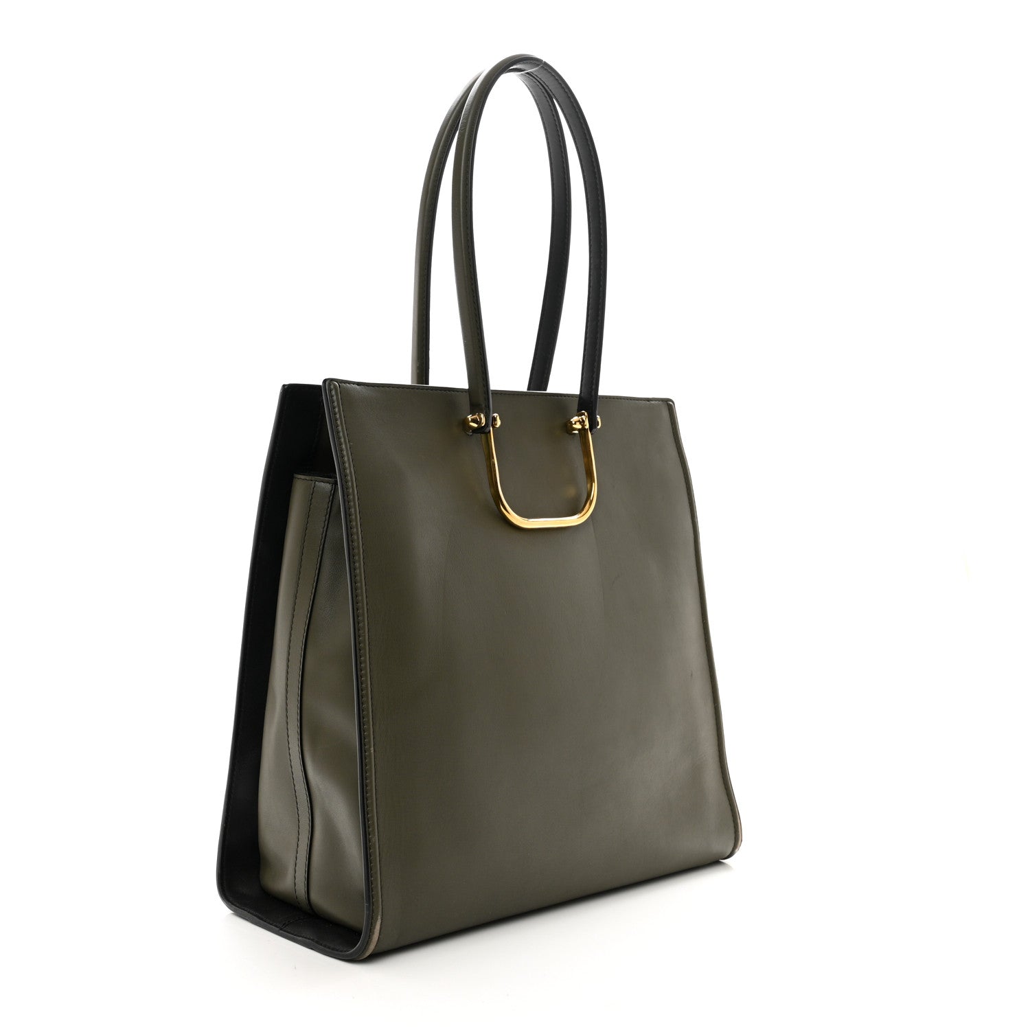 Alexander McQueen Calfskin The Tall Story Shoulder Bag Khaki 3 of 12