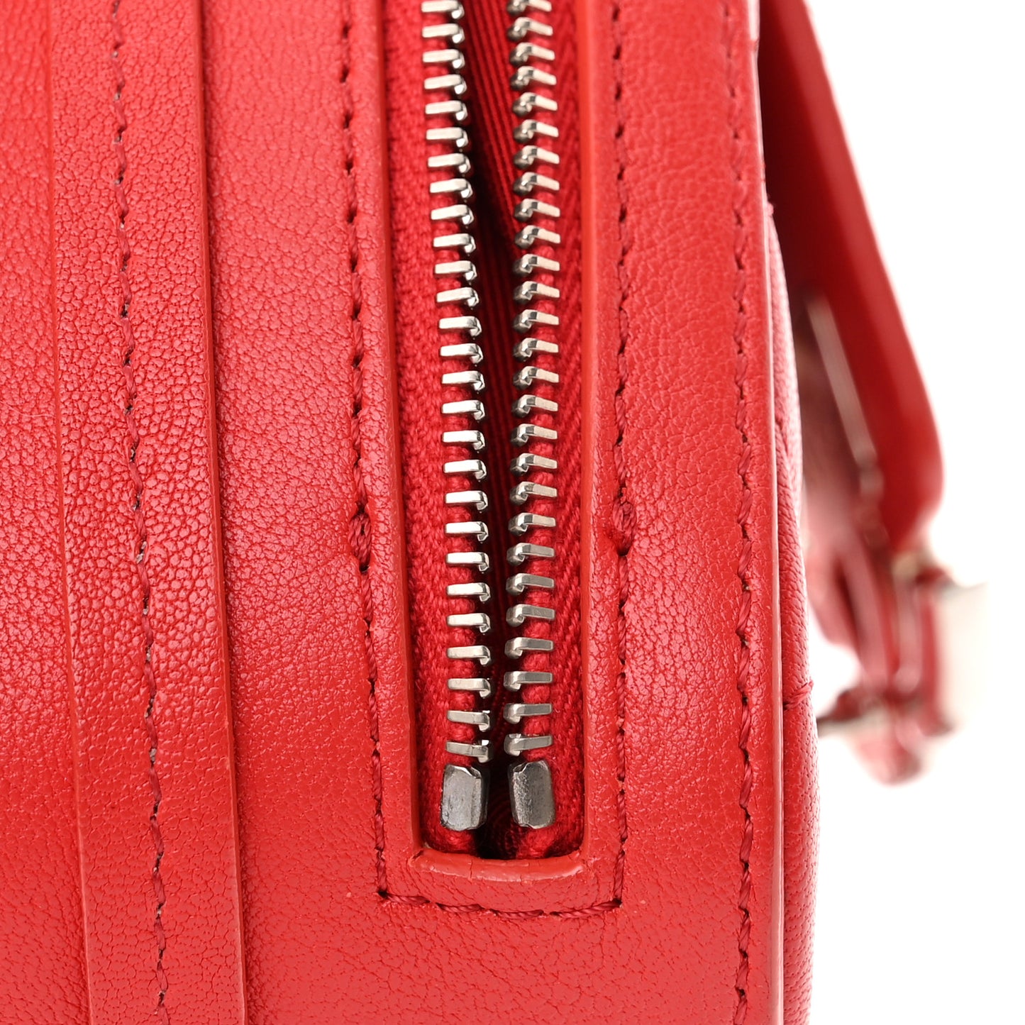 Lambskin Quilted Mini CC Box Camera Bag Red