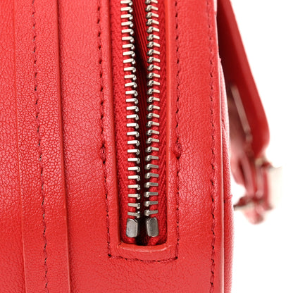 Chanel Lambskin Quilted Mini CC Box Camera Bag Red 12 of 14