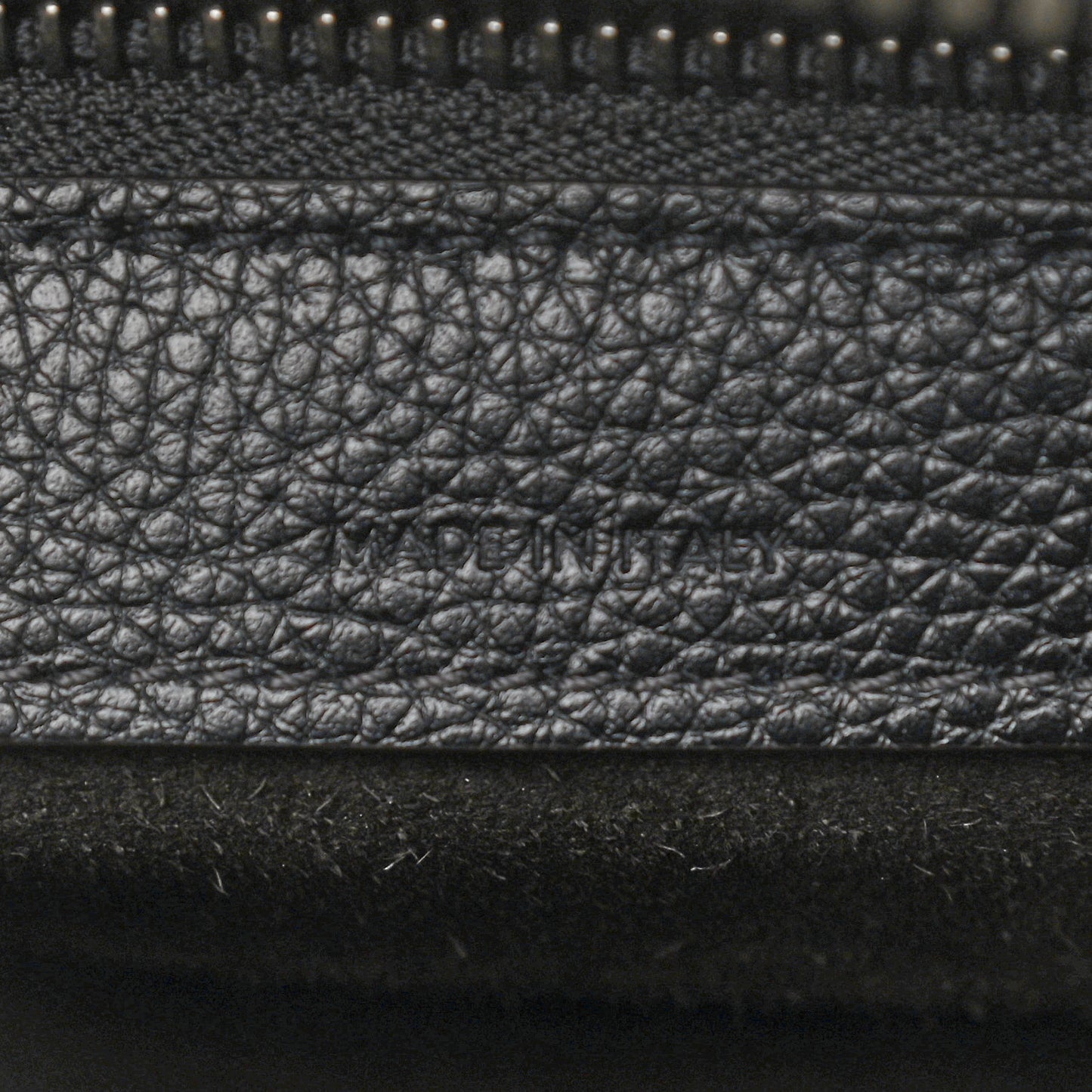 Drummed Calfskin Micro Luggage Black
