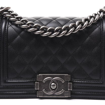 Chanel Caviar Quilted Small Boy Flap Black 8 of 9