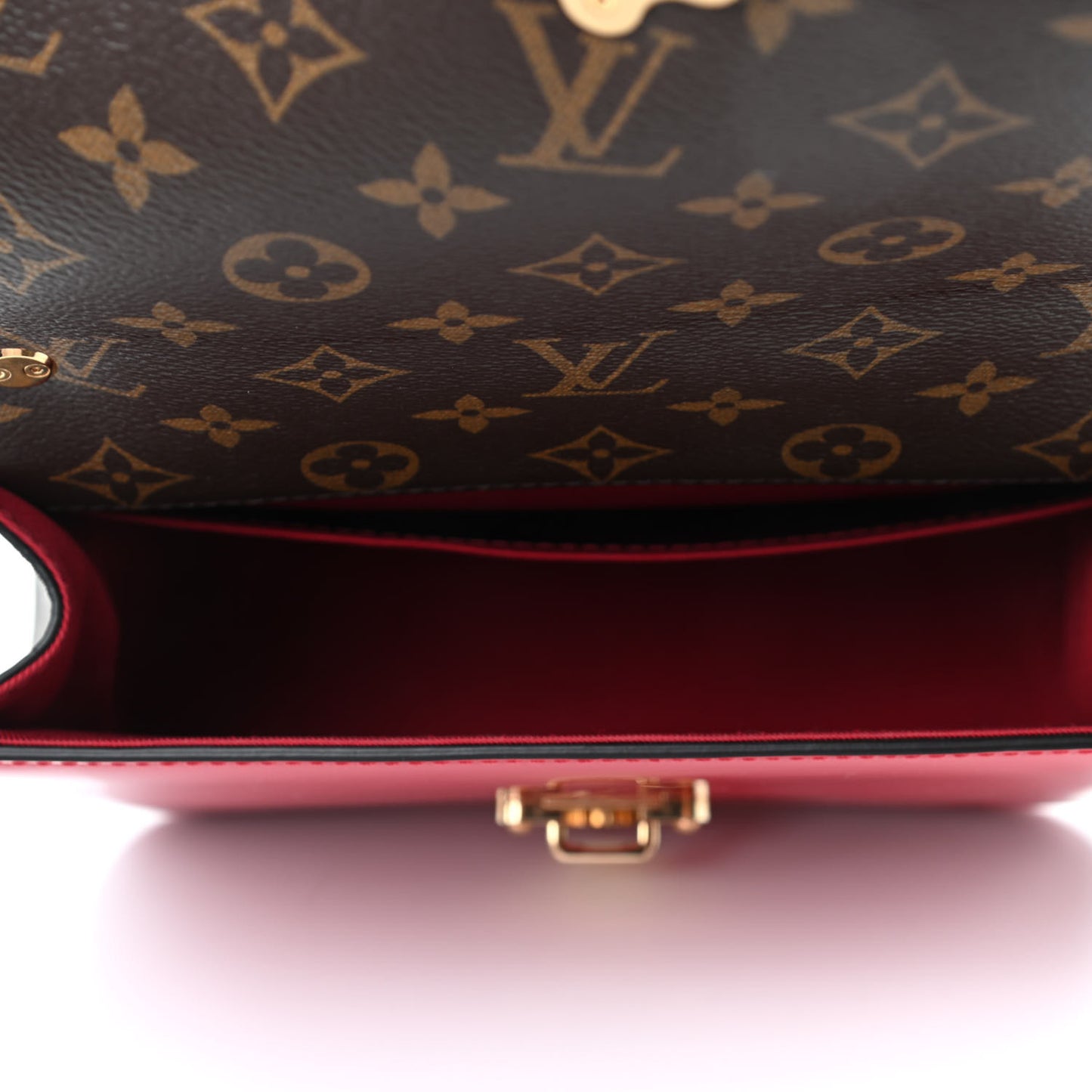 Patent Calfskin Monogram Cherrywood BB Scarlet