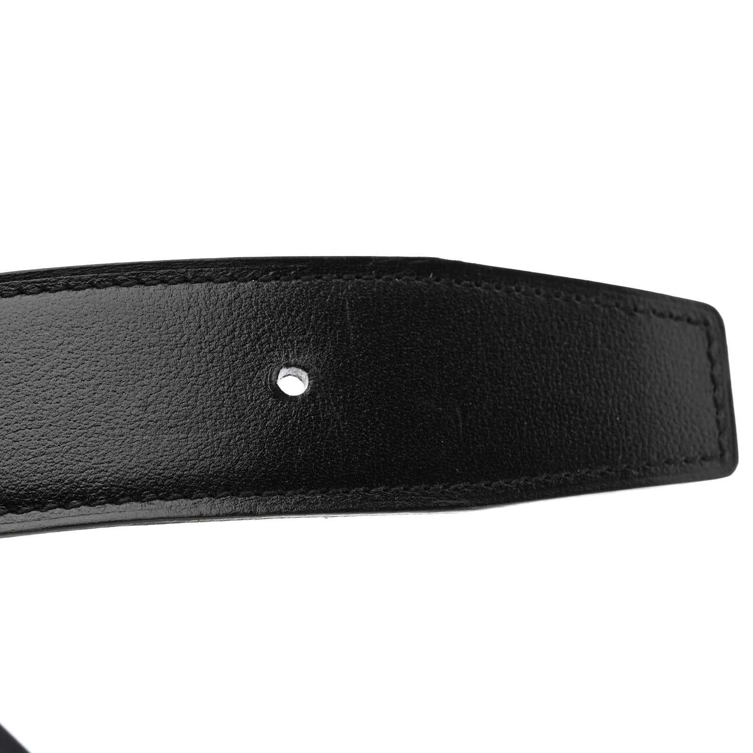 Hermes Box Togo 32mm Belt Strap 115 46 Black Bleu de Prusse 6 of 8