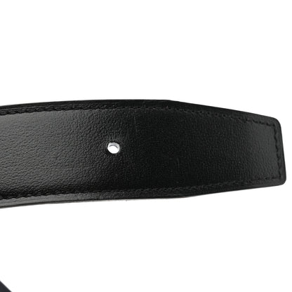 Hermes Box Togo 32mm Belt Strap 115 46 Black Bleu de Prusse 6 of 8