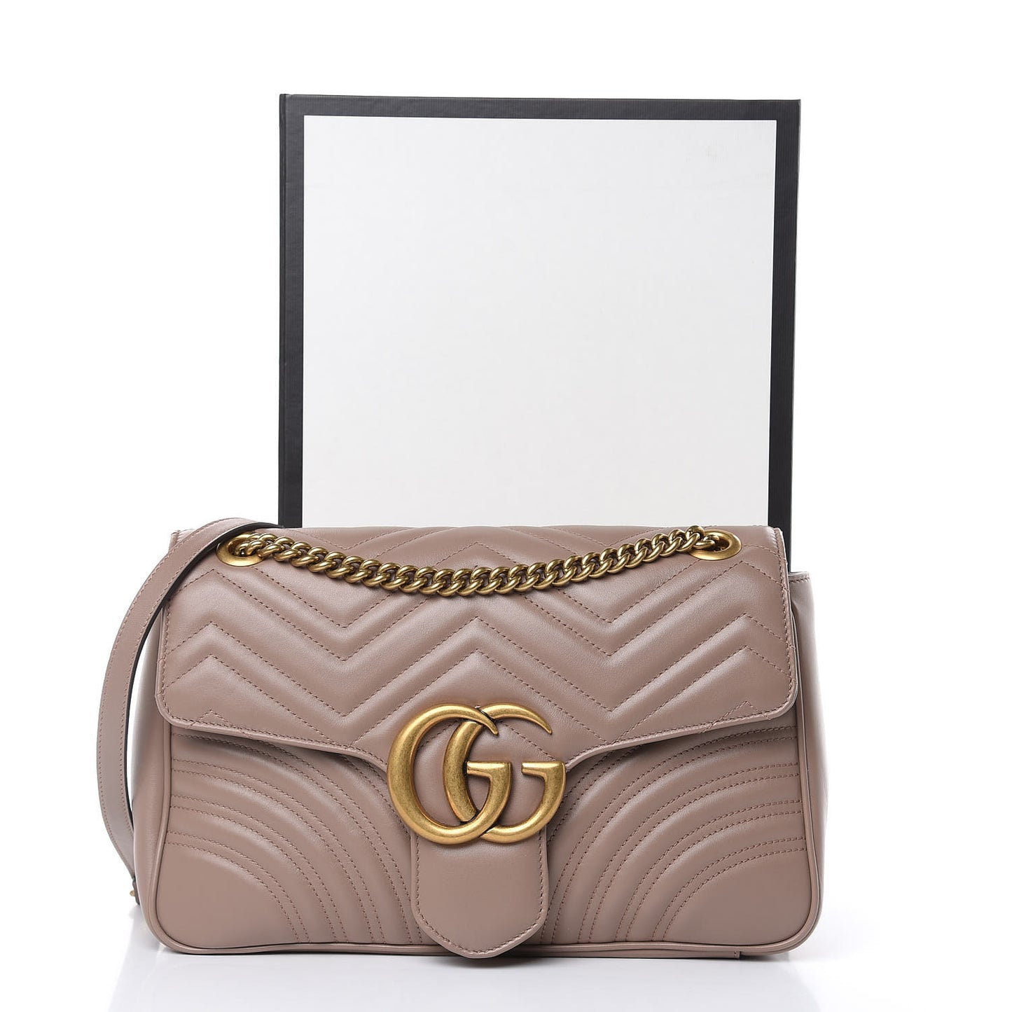 Calfskin Matelasse Medium GG Marmont Shoulder Bag Porcelain Rose
