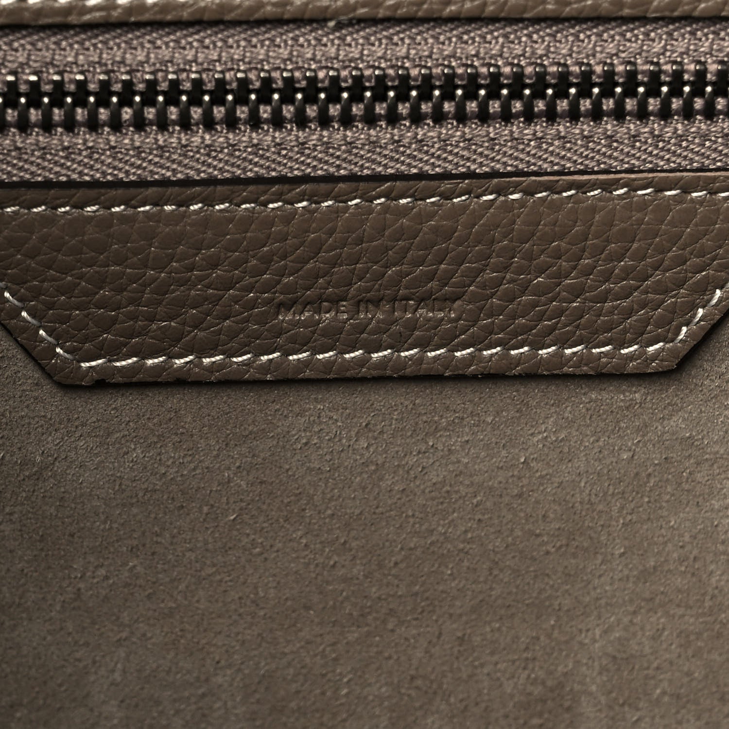 Celine Drummed Calfskin Mini Luggage Souris 7 of 9
