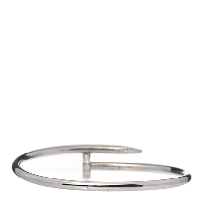 Cartier 18K White Gold Diamond Juste Un Clou Bracelet 18 3 of 6