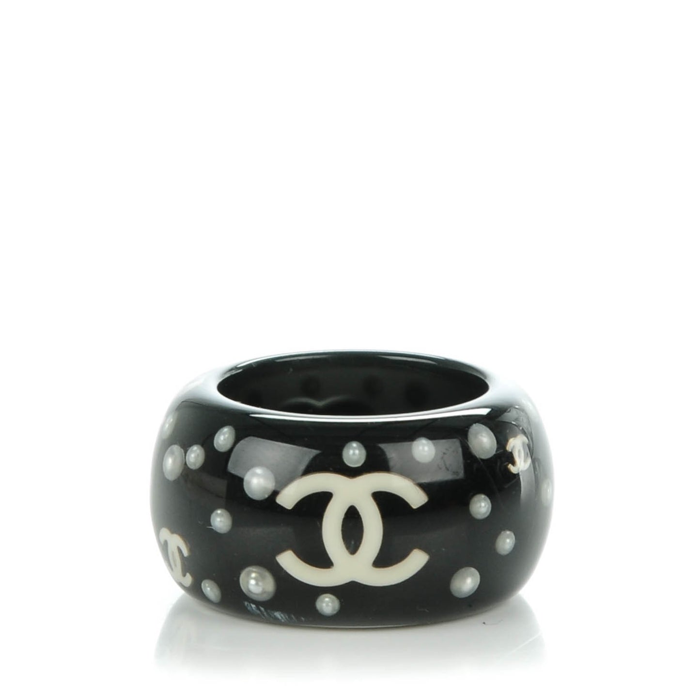 Resin Pearl CC Ring Black 7
