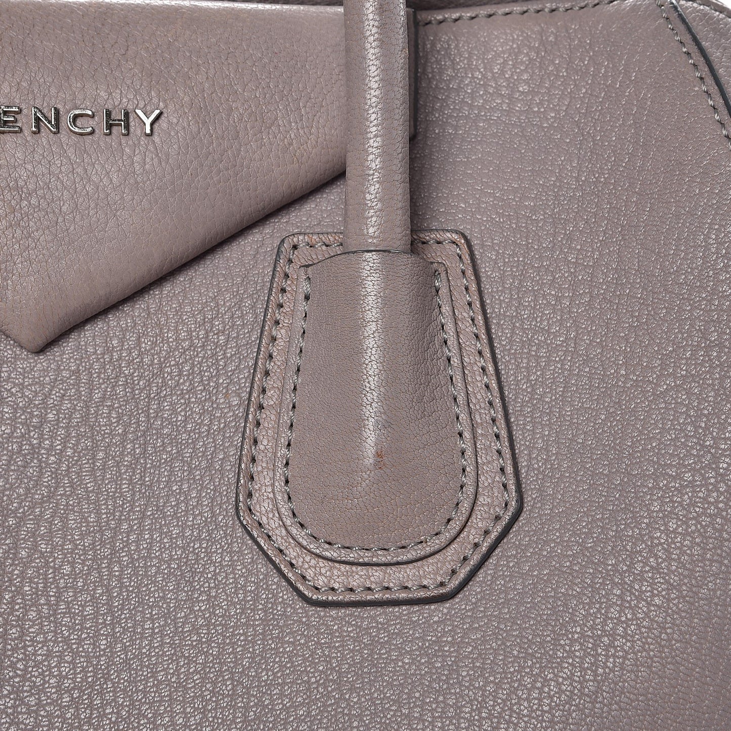 Sugar Goatskin Medium Antigona Pearl Grey