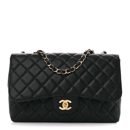 Chanel Caviar Quilted Jumbo Single Flap Black 1 of 11