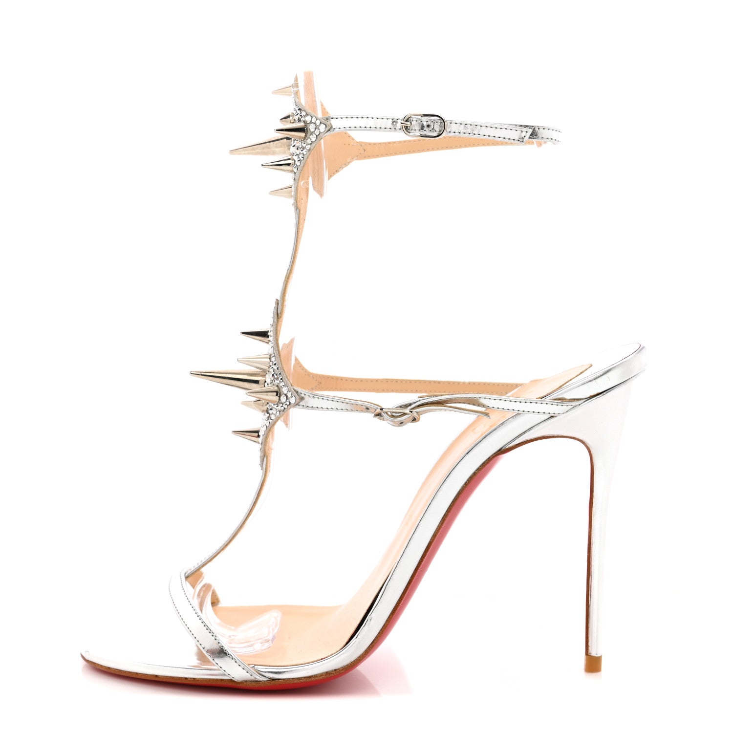 Christian Louboutin Specchi Lady Max Spike T-Strap 100 Sandals 39