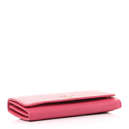 Prada Vitello Phenix Continental Flap Wallet Peonia 5 of 9