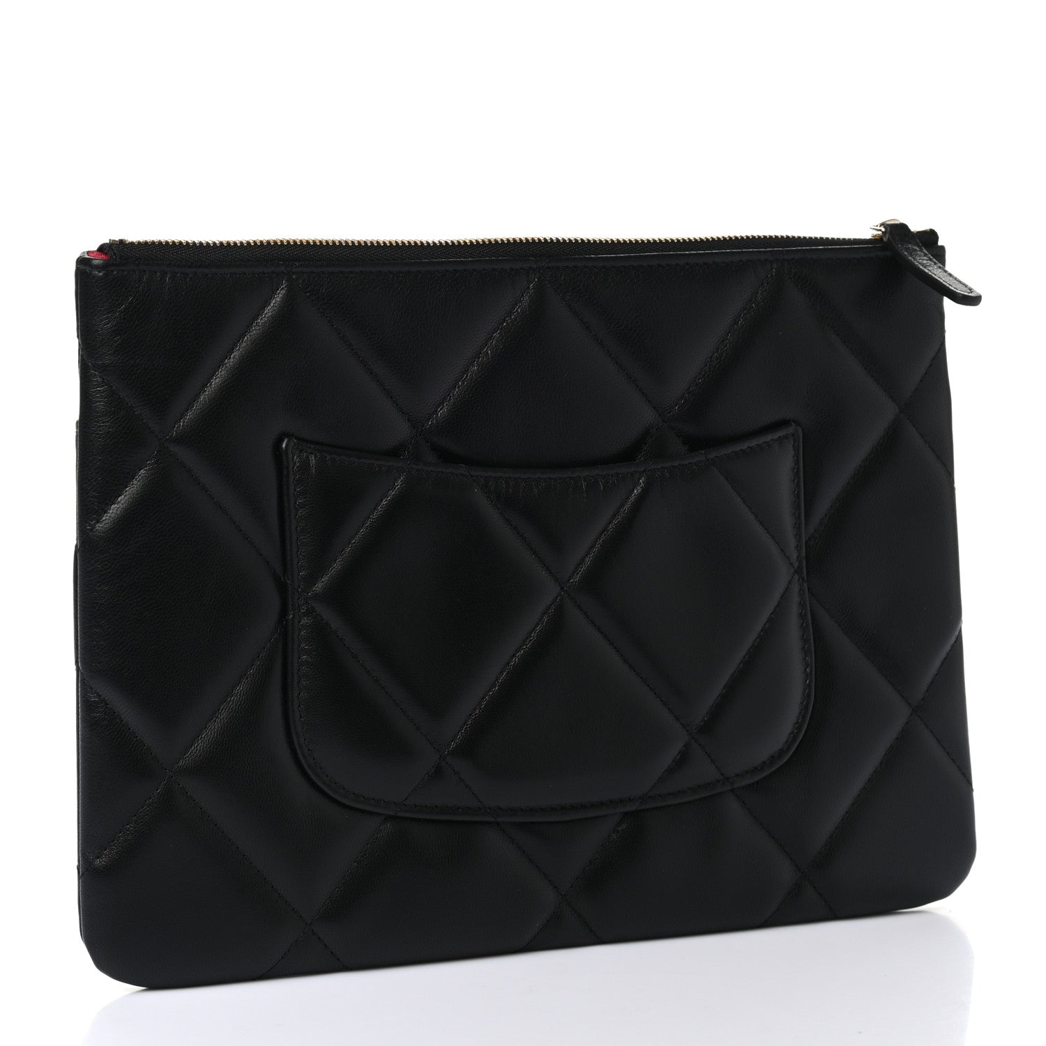 Chanel Goatskin Quilted Large Chanel 19 Pouch Black 3 of 8