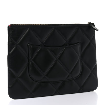 Chanel Goatskin Quilted Large Chanel 19 Pouch Black 3 of 8
