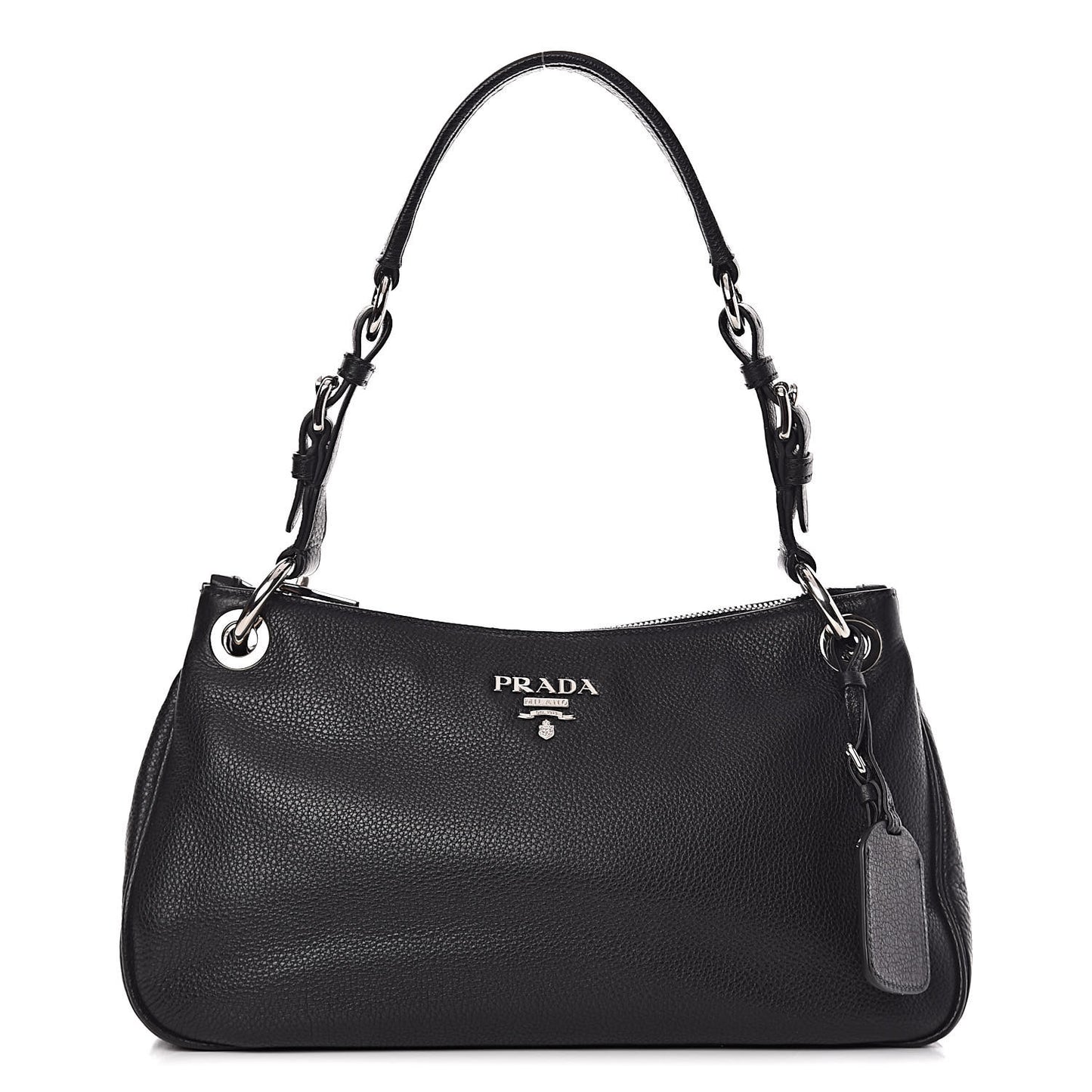 Vitello Daino Shoulder Bag Black