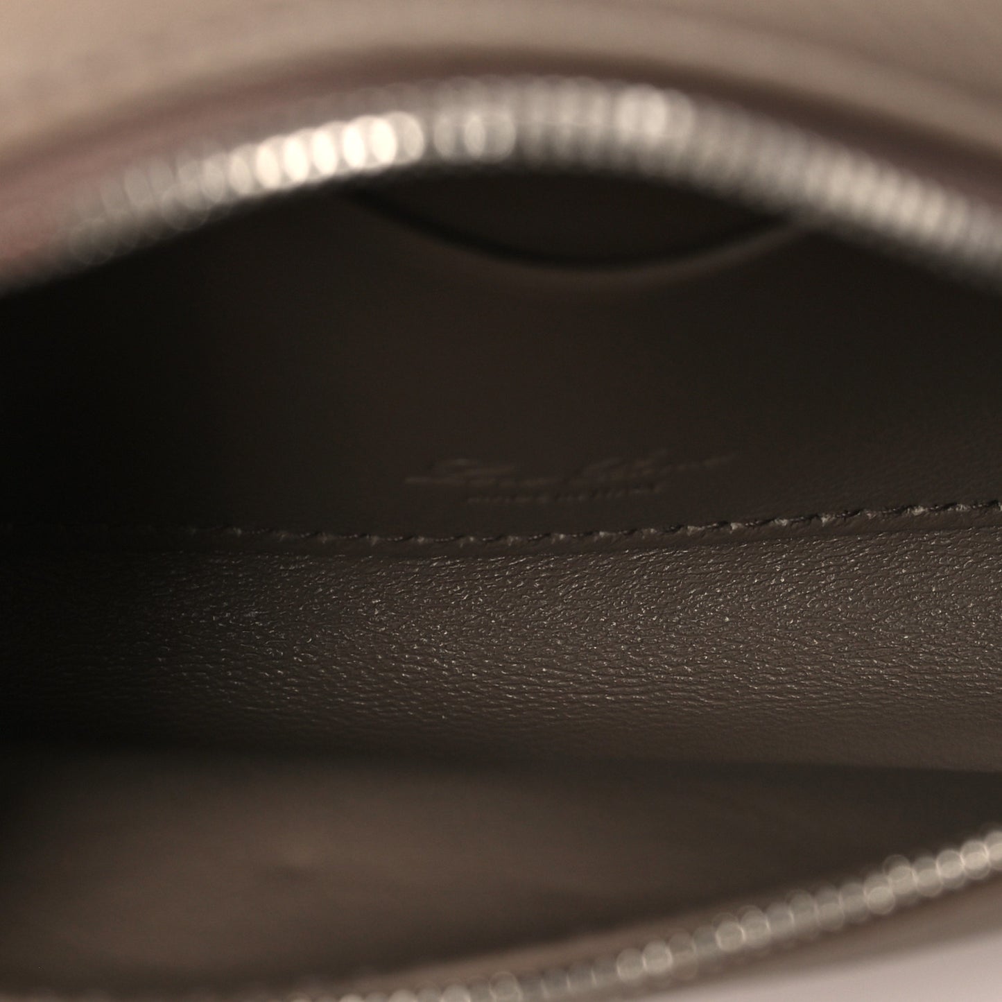 Grained Calfskin Extra Pocket Mini Pouch Warm Mastic