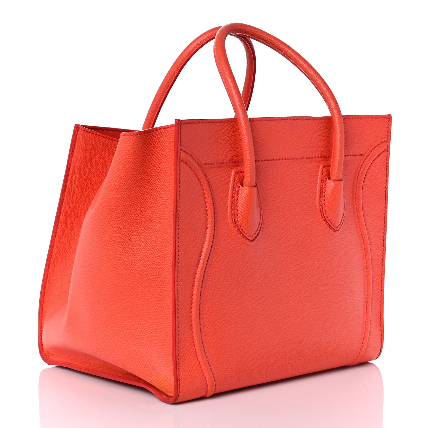 Grained Calfskin Medium Phantom Luggage Coral