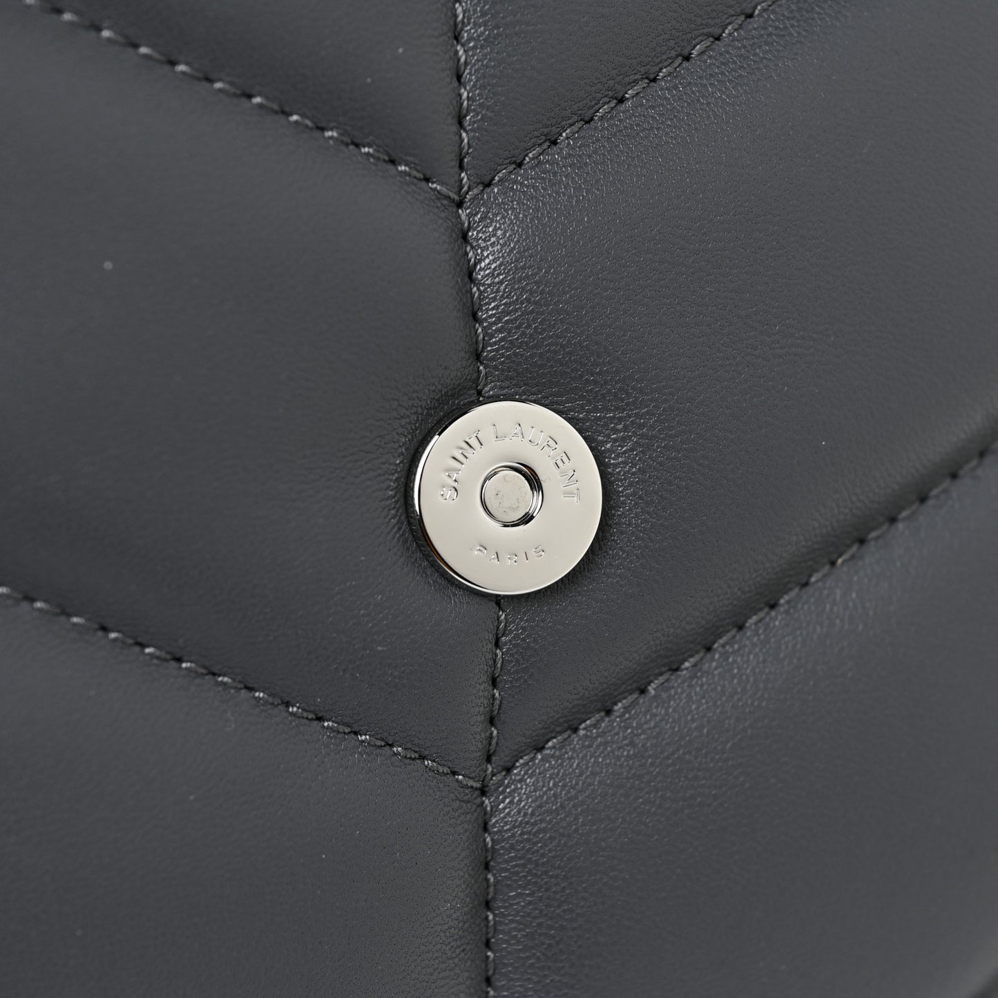Lambskin Quilted Toy Loulou Puffer Monogram Chain Satchel Storm