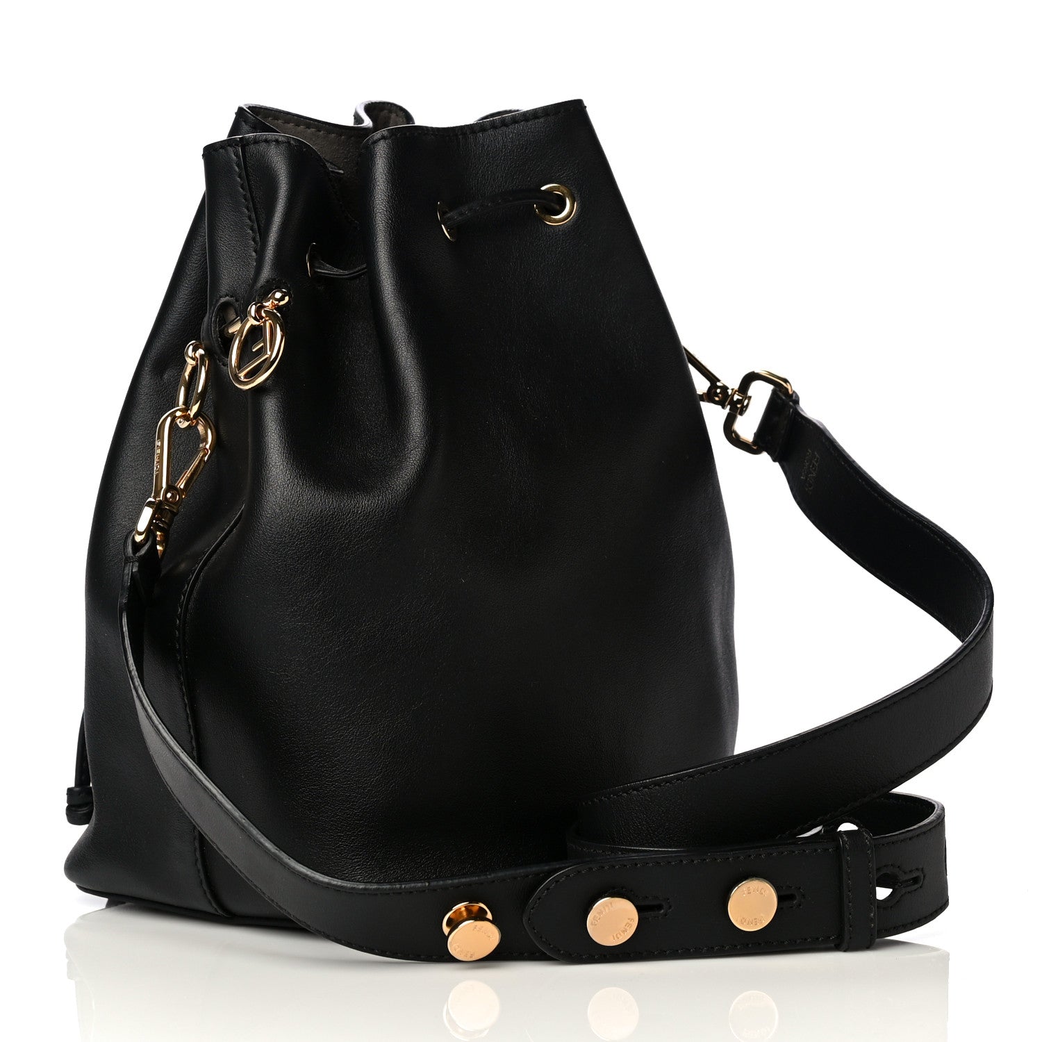 Fendi Vitello Grace Matte F is Fendi Grande Mon Tresor Bucket Bag Black 3 of 10