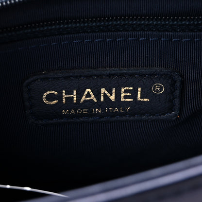 Chanel Lambskin Embossed New Medium Boy Cube Flap Navy 7 of 10