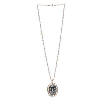Chanel Crystal CC Long Necklace Black Gold 3 of 7