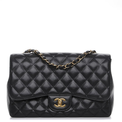 Chanel Caviar Quilted Jumbo Single Flap Black 1 of 7