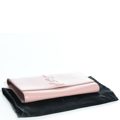 Saint Laurent Textured Patent Large Belle De Jour Clutch Dragee 4 of 7