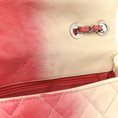 Chanel Caviar Quilted Ombre Jumbo Single Flap White Rose Pink 13 of 14