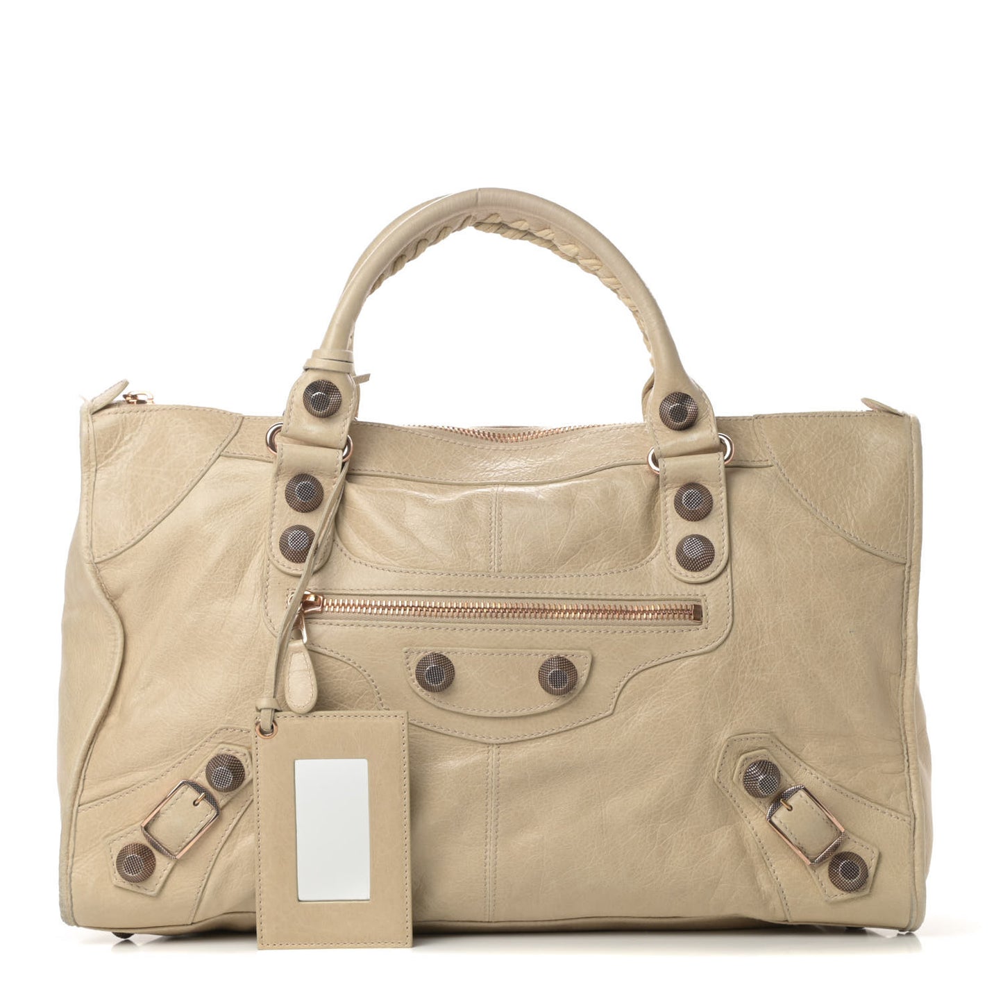 Agneau Giant 21 Rose Gold Hardware Work Praline
