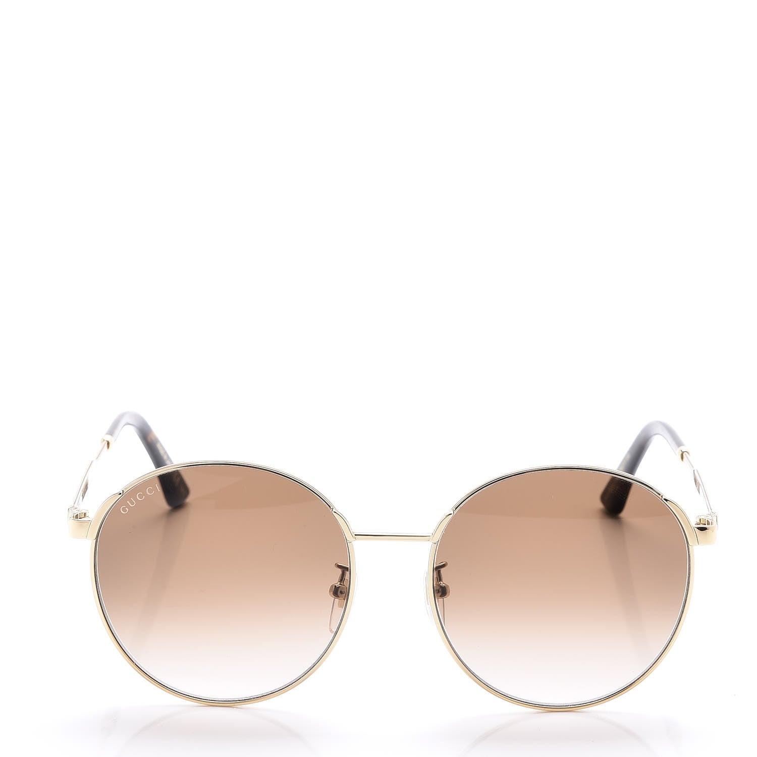 Gucci Web Round Sunglasses GG0206SK Gold 4 of 7