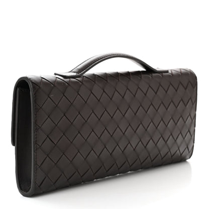 Bottega Veneta Nappa Intrecciato Long Andiamo Top Handle Clutch Fondant 3 of 10