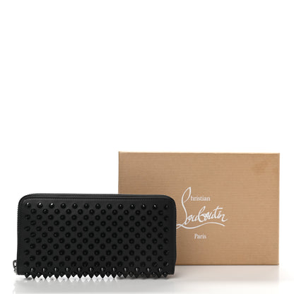 Christian Louboutin Calfskin Panettone Spiked Zip Around Wallet Black 7 of 7