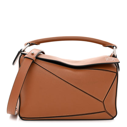 Loewe Calfskin Small Puzzle Bag Tan 1 of 10